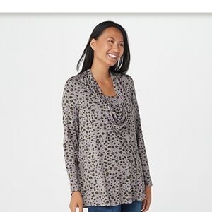 Logo by Lori Goldstein Legacy  Cowl Neck Top 1x